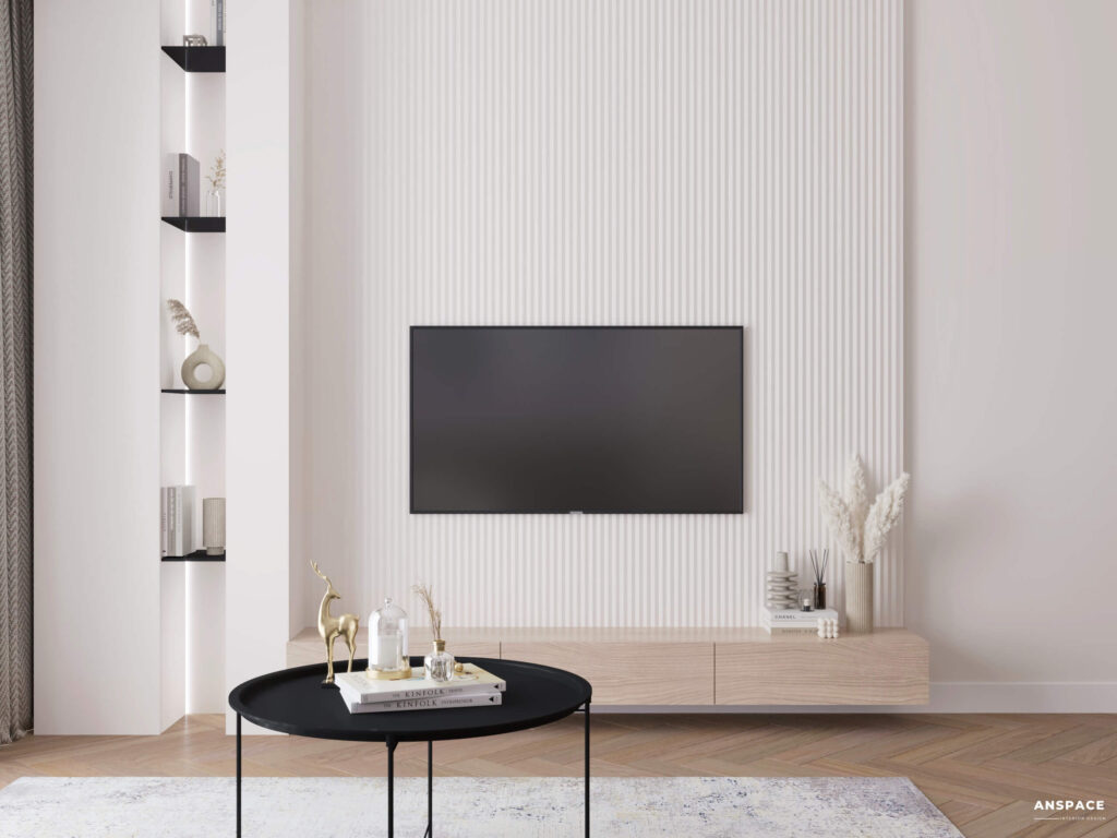 salon z otwarta kuchnia