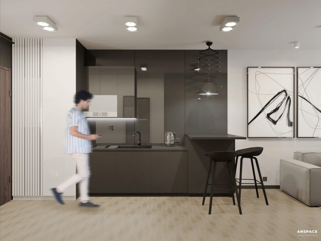 kawalerka kuchnia z salonem