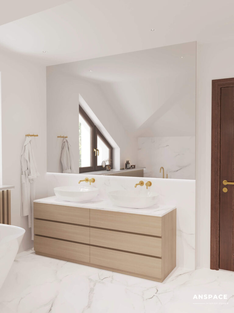 łazienka na poddaszu wizualizacje