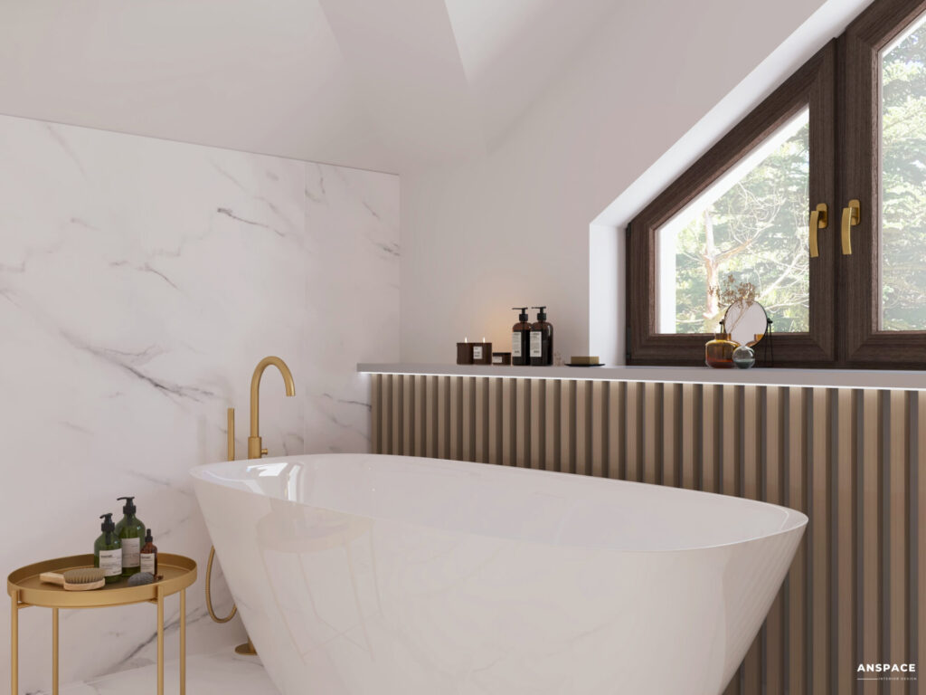 łazienka na poddaszu wizualizacje