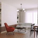 salon z otwarta kuchnia