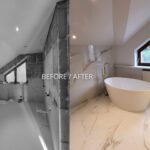 łazienka na poddaszu wizualizacje