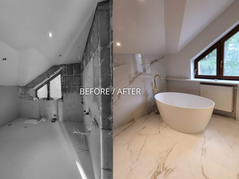 łazienka na poddaszu wizualizacje