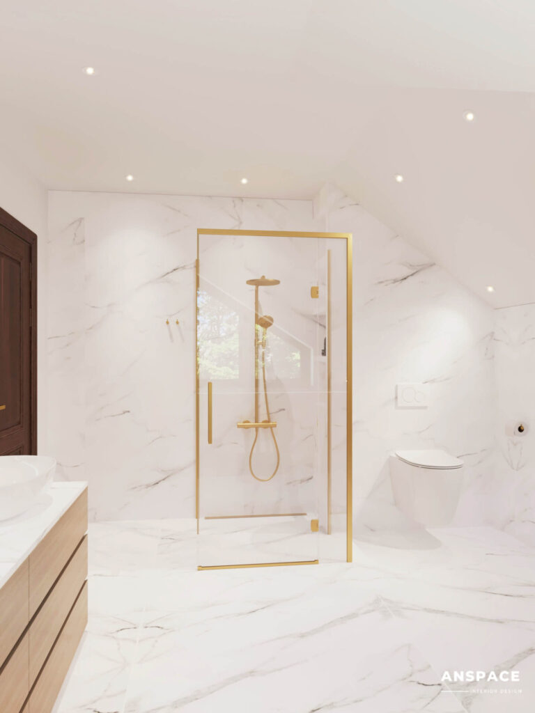 łazienka na poddaszu wizualizacje