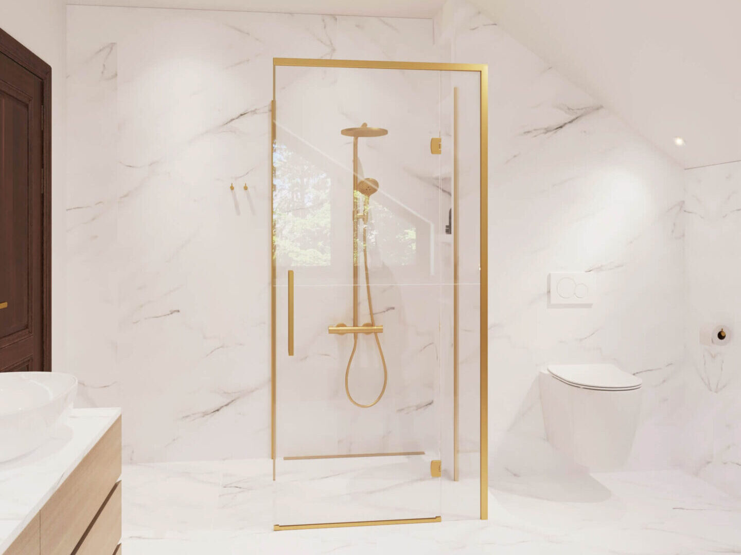 łazienka z oknem aranżacja