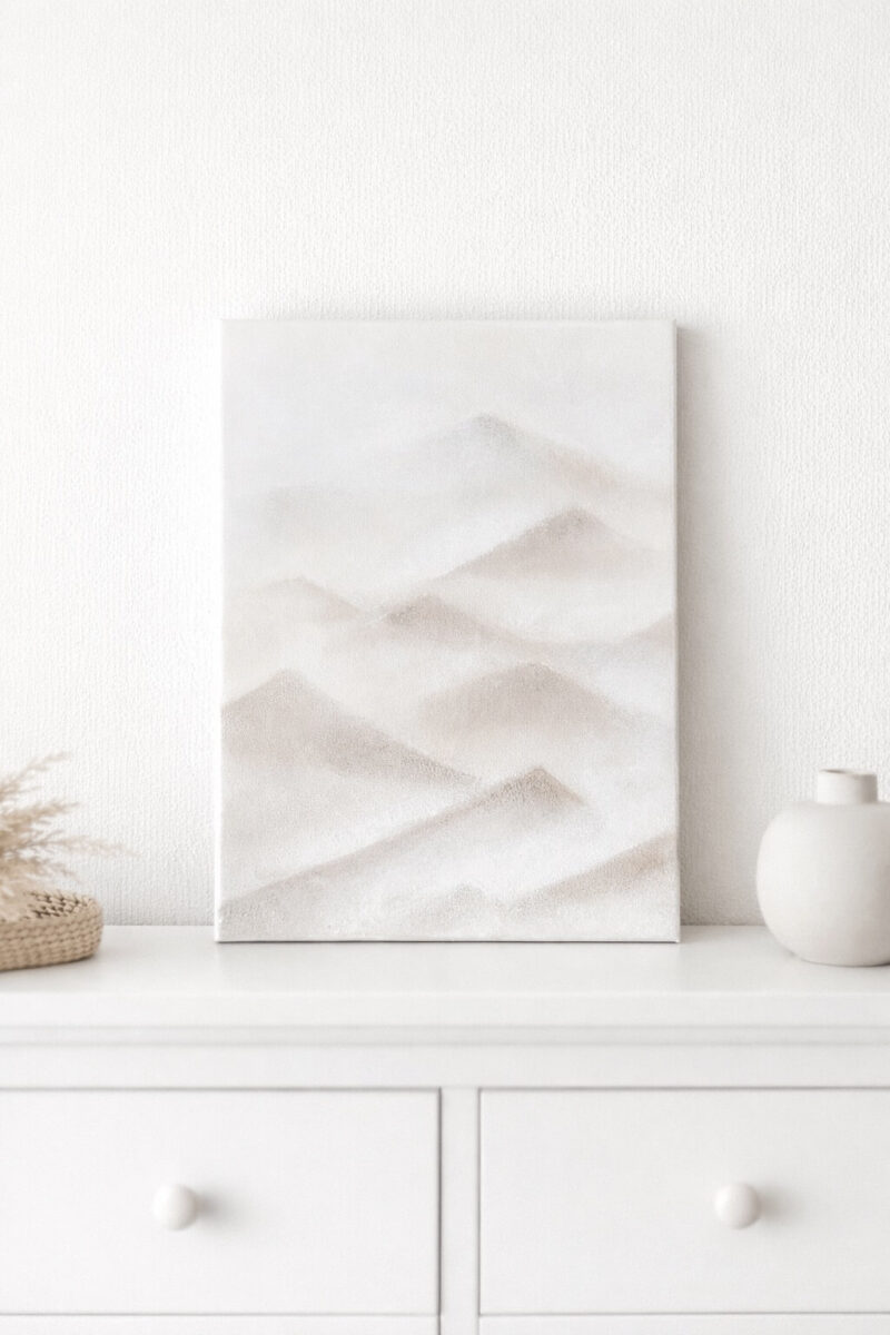 Obraz olejny ręcznie malowany na płótnie  „Beige Horizon“